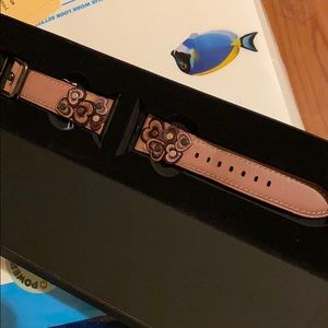 Coach Apple Watch Pink leather band